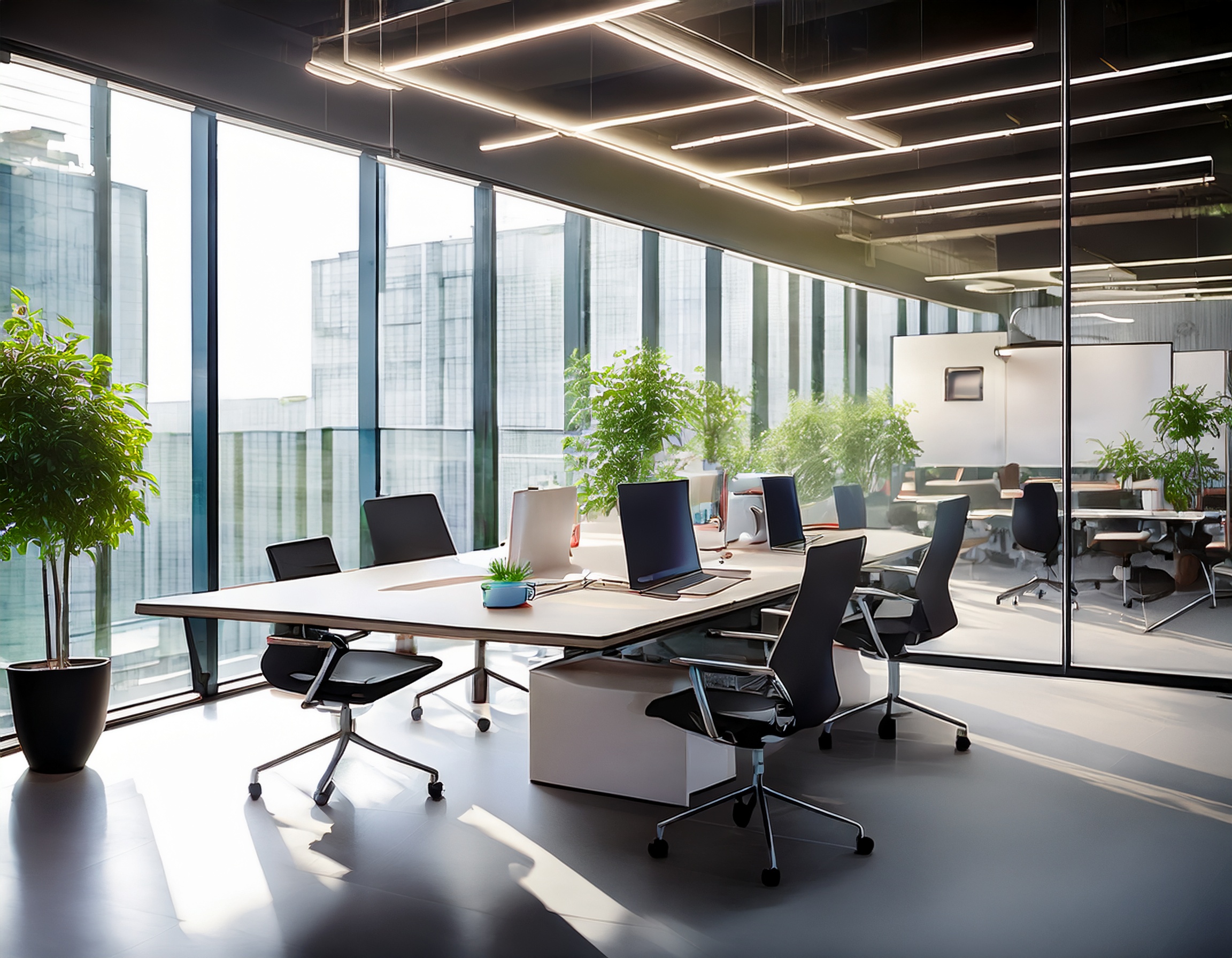 Modernes Büro mit freundlichen Steuerberatern im Gespräch mit Kunden